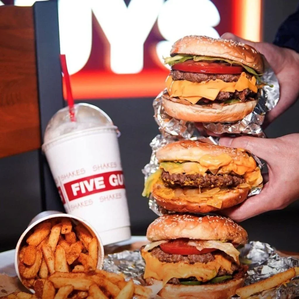 FIVE GUYS MENU – BURGERS