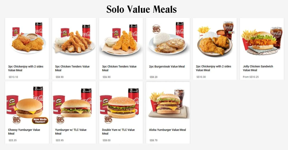 Jollibee Brunei Menu Prices