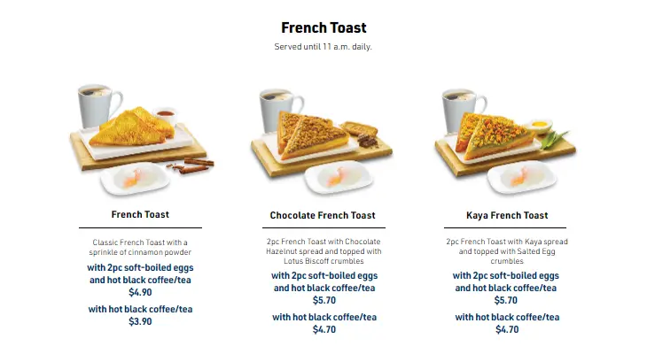 LJS FRENCH TOAST menu