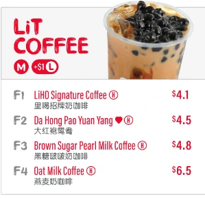 Lit Coffee menu