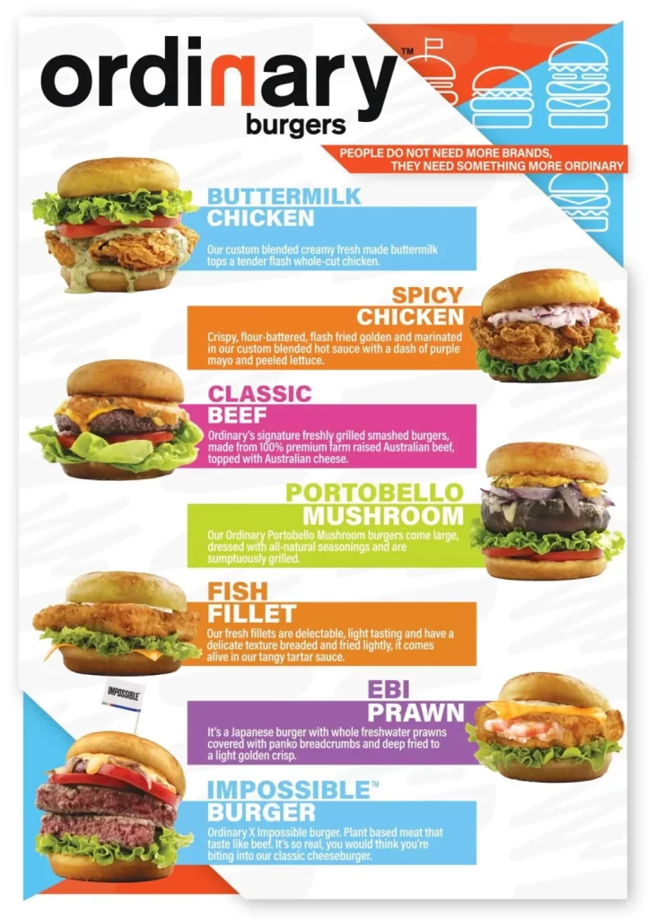 ORDINARY BURGERS HAND-SMASHED BURGERS MENU