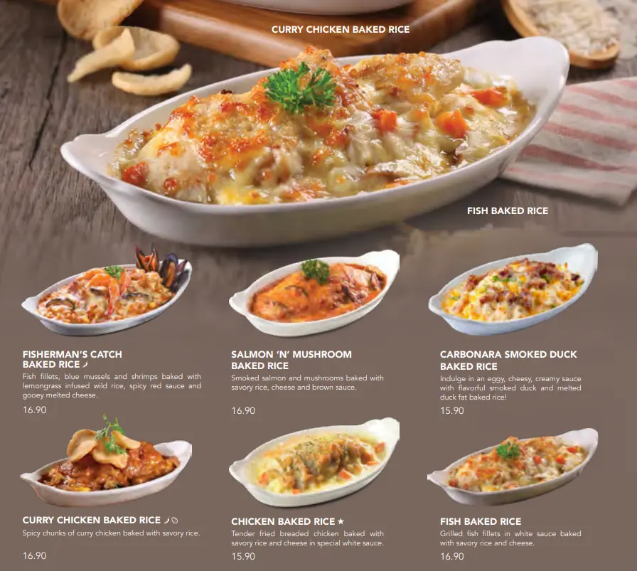 BAKED RICE menu