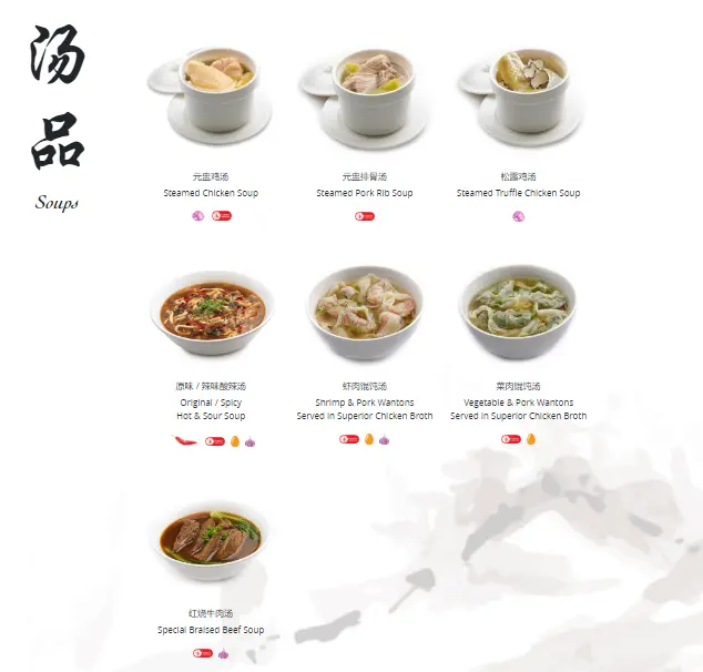 DIN TAI FUNG SOUPS