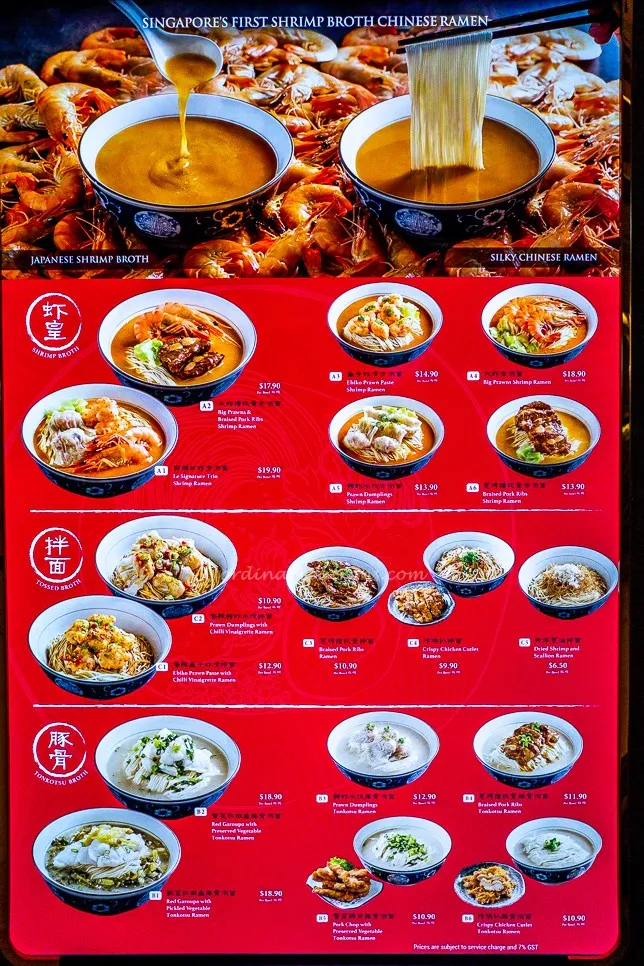 LE SHRIMP RAMEN Menu prices