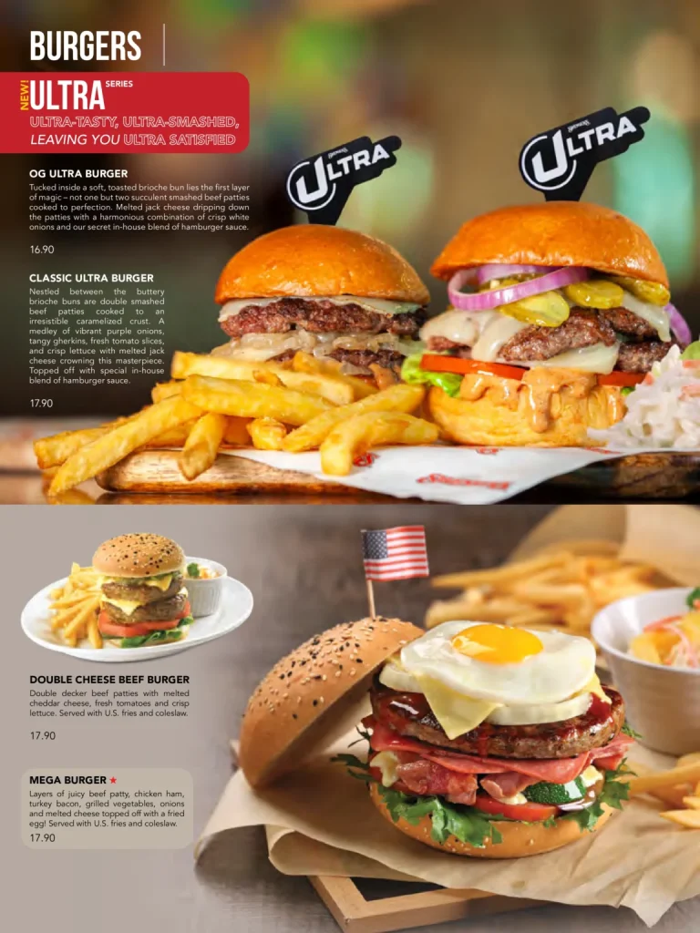 SWENSENS MENU BUURGERS