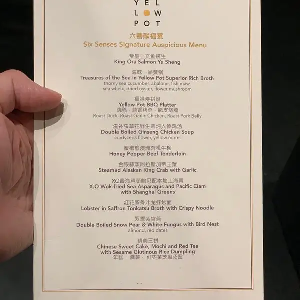 YELLOW POT Menu With Latest Prices Singapore 2024