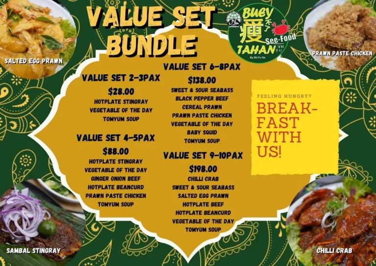 BUEY TAHAN Menu With Latest Prices Singapore 2024