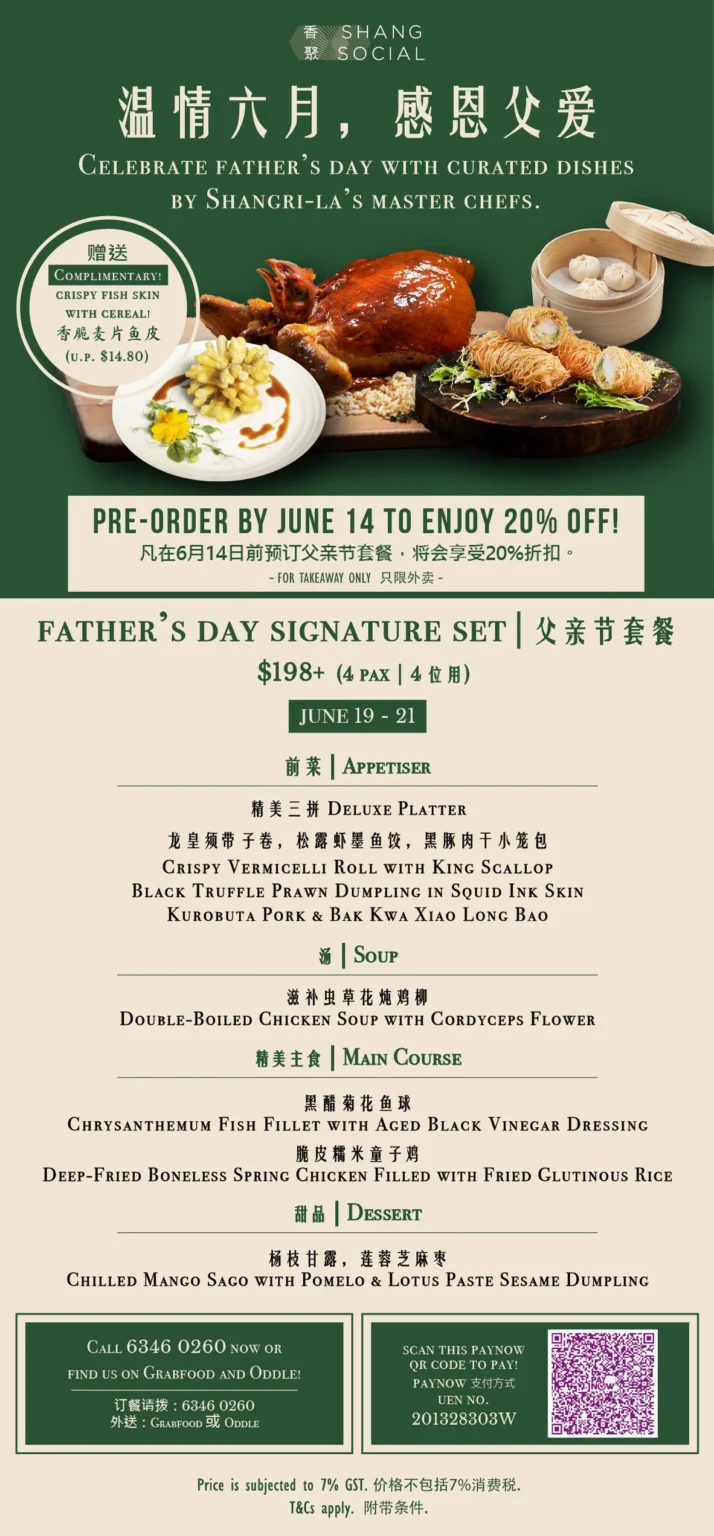 SHANG SOCIAL Menu with prices