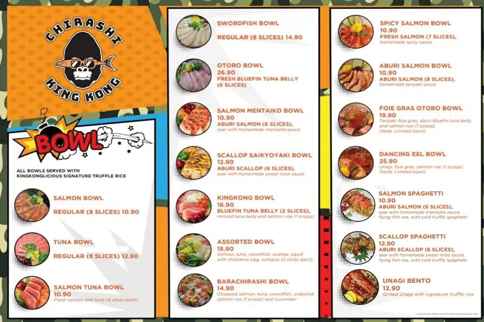 CHIRASHI KING KONG MENU