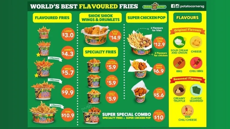 POTATO CORNER MENU