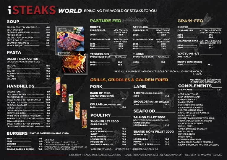 ISTEAKS MENU