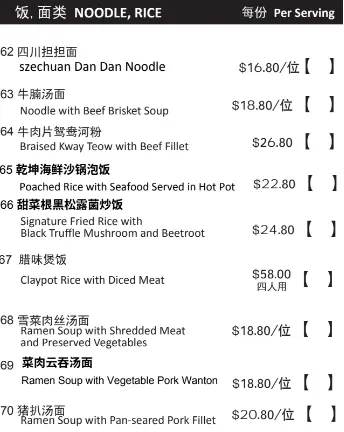 KAI DUCK NOODLES & RICE PRICES
