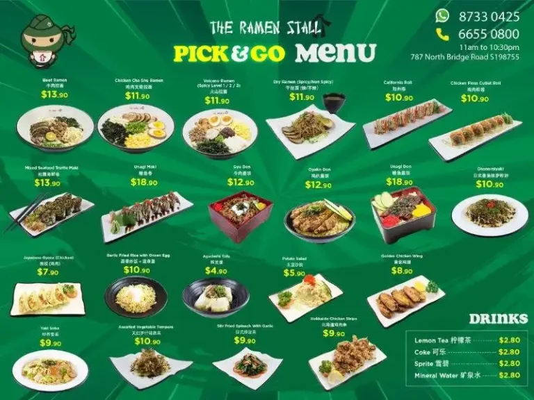 THE RAMEN STALL MENU